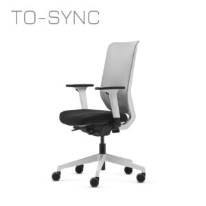 Dauphin Fauteuil de bureau ergonomique To-sync, assise en tissu Noir,  dossier résille Blanc - Chaises de Bureaufavorable à acheter dans notre  magasin